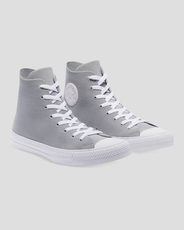 Tenis Cano Alto Converse Chuck Taylor All Star Renew Knit Cinzentas | CV-852BCP