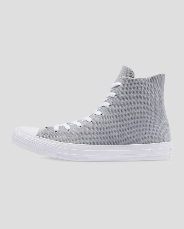 Tenis Cano Alto Converse Chuck Taylor All Star Renew Knit Cinzentas | CV-852BCP