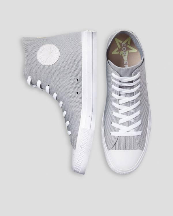 Tenis Cano Alto Converse Chuck Taylor All Star Renew Knit Cinzentas | CV-852BCP