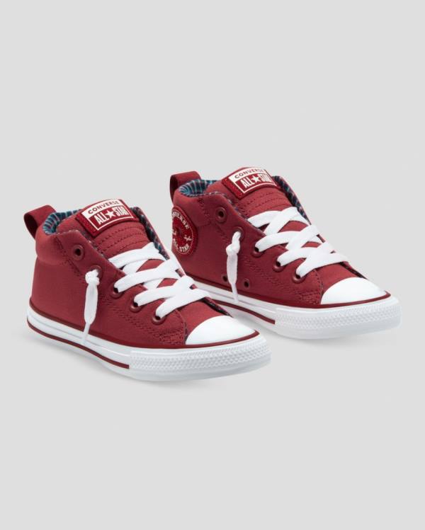 Tenis Cano Alto Converse Chuck Taylor All Star Street Plaid Vermelhas | CV-864MWU