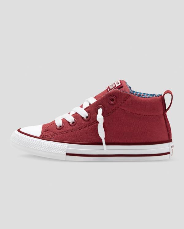 Tenis Cano Alto Converse Chuck Taylor All Star Street Plaid Vermelhas | CV-864MWU