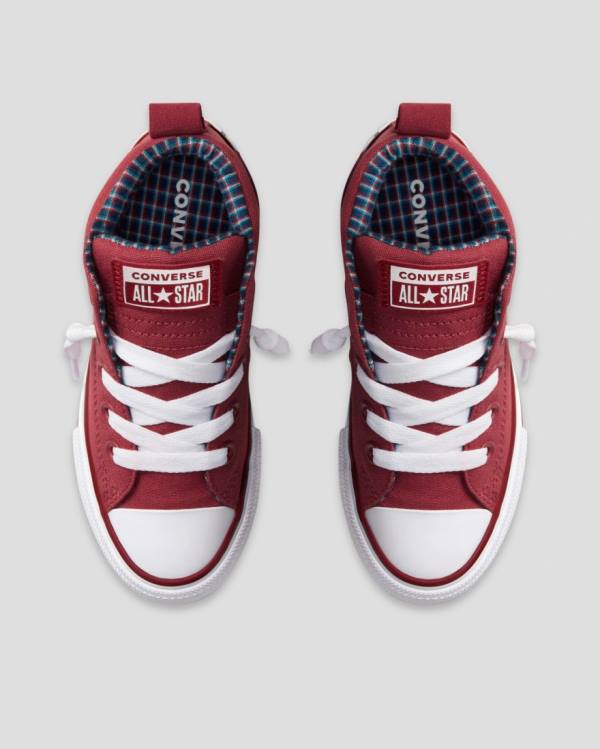 Tenis Cano Alto Converse Chuck Taylor All Star Street Plaid Vermelhas | CV-864MWU