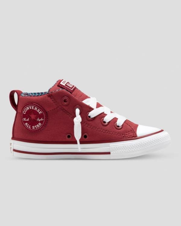 Tenis Cano Alto Converse Chuck Taylor All Star Street Plaid Vermelhas | CV-864MWU