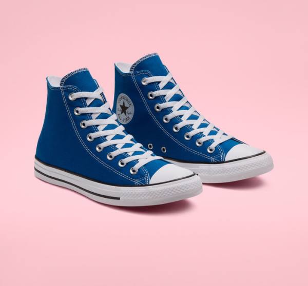 Tenis Cano Alto Converse Chuck Taylor All Star Seasonal Color Azuis Branco | CV-892RWJ