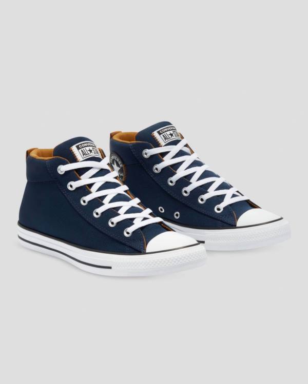 Tenis Cano Alto Converse Chuck Taylor All Star Street Azuis | CV-902ENF