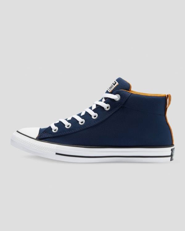 Tenis Cano Alto Converse Chuck Taylor All Star Street Azuis | CV-902ENF