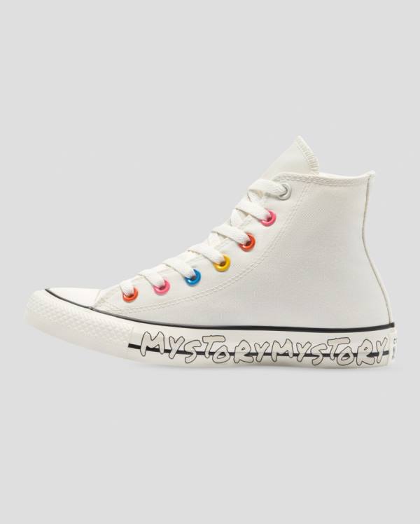 Tenis Cano Alto Converse Chuck Taylor All Star My Story Bege | CV-908XHG