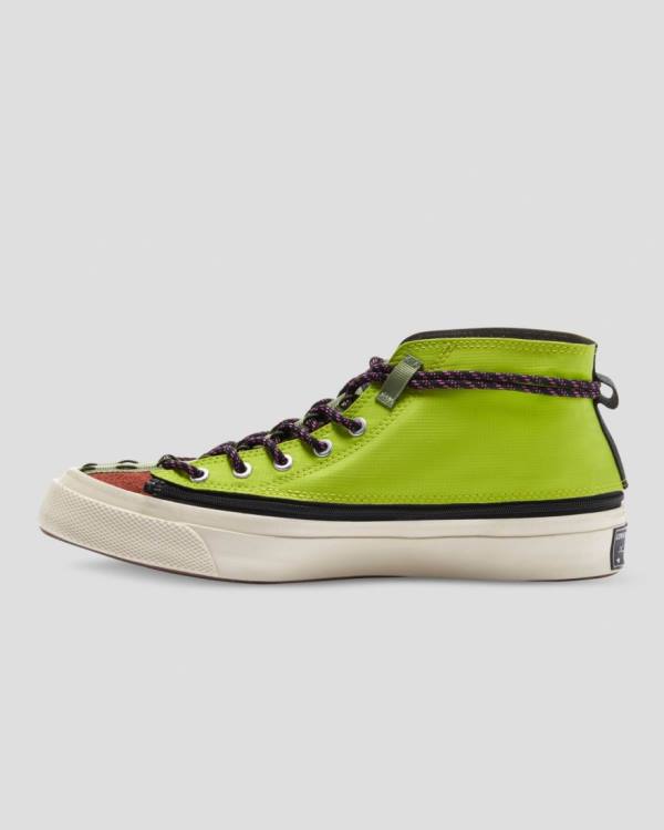 Tenis Cano Alto Converse Deck Star Zip Pale Putty Verdes | CV-601IJX