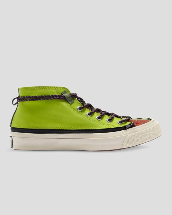 Tenis Cano Alto Converse Deck Star Zip Pale Putty Verdes | CV-601IJX