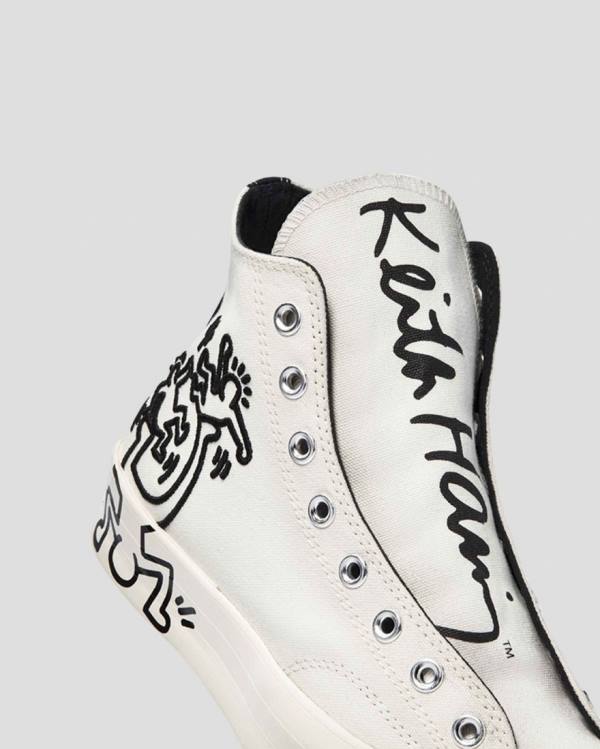 Tenis Cano Alto Converse Keith Haring Chuck 70 Bege | CV-065NQI