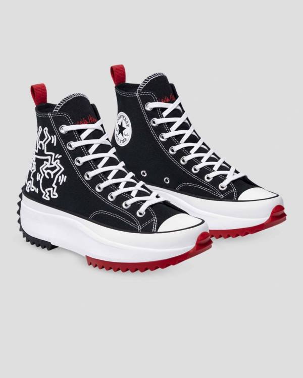 Tenis Cano Alto Converse Keith Haring Run Star Hike Pretas | CV-367AMQ