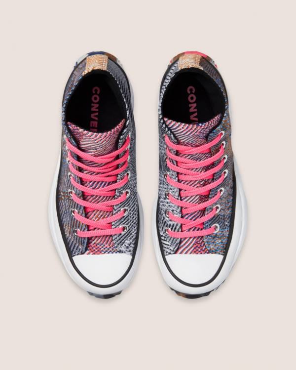 Tenis Cano Alto Converse Run Star Hike Knit Print Azuis Vermelhas | CV-475ANE