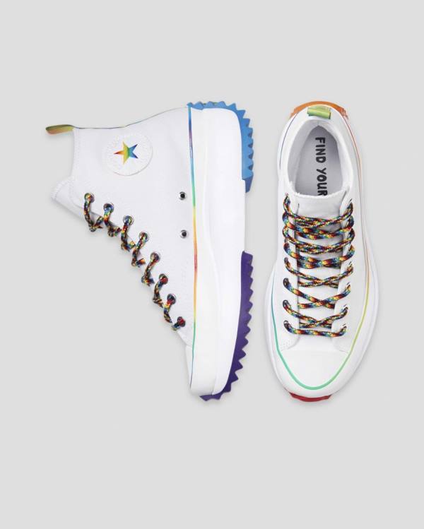 Tenis Cano Alto Converse Run Star Hike Pride Branco | CV-140BAM