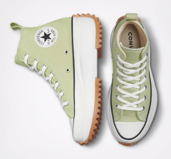 Tenis Cano Alto Converse Run Star Hike Plataforma Seasonal Color Verde Oliva Pretas Branco | CV-487WOE