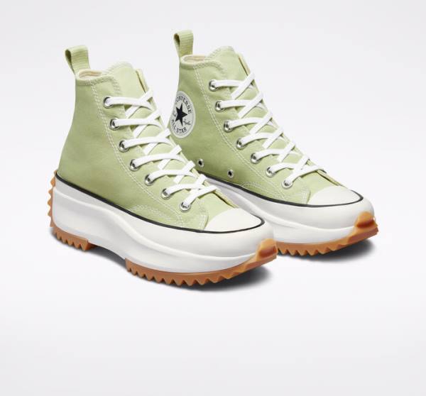 Tenis Cano Alto Converse Run Star Hike Plataforma Seasonal Color Verde Oliva Pretas Branco | CV-487WOE