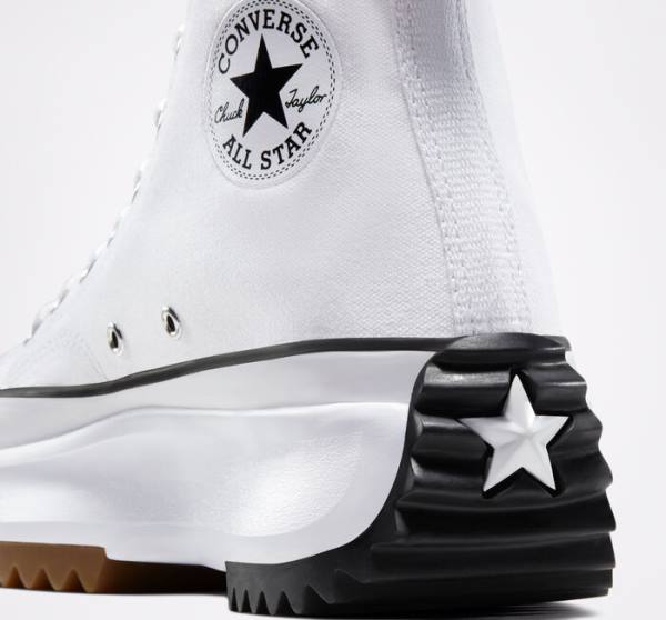 Tenis Cano Alto Converse Run Star Hike Plataforma Branco Pretas | CV-923OCW