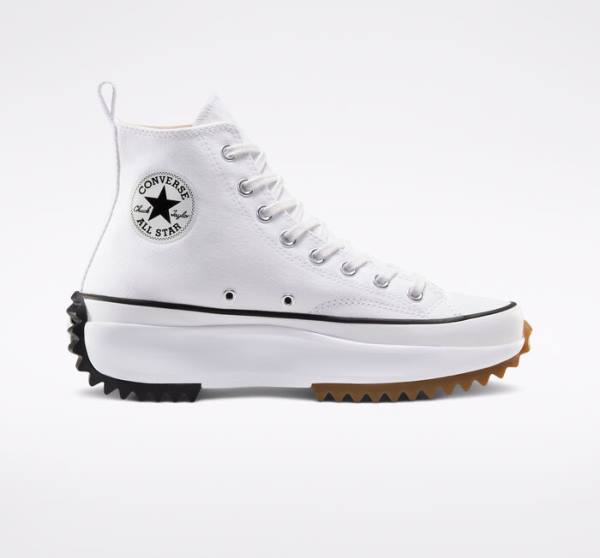 Tenis Cano Alto Converse Run Star Hike Plataforma Branco Pretas | CV-923OCW