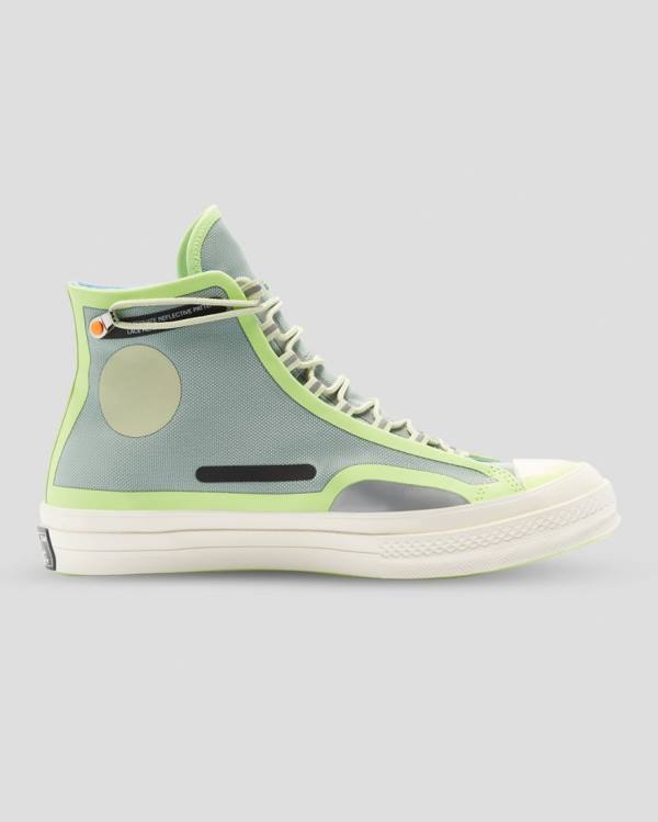 Tenis Cano Alto Converse Seam Tape Chuck 70 Verdes | CV-123YZB