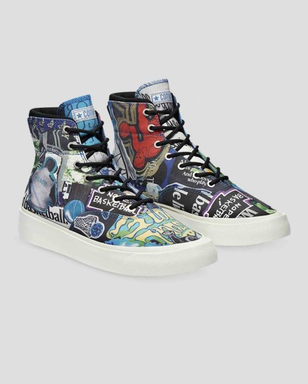 Tenis Cano Alto Converse Skidgrip Beat The World Multicoloridas | CV-236KDW