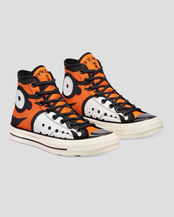 Tenis Cano Alto Converse Soulgoods Chuck 70 Laranja Branco | CV-203MPE