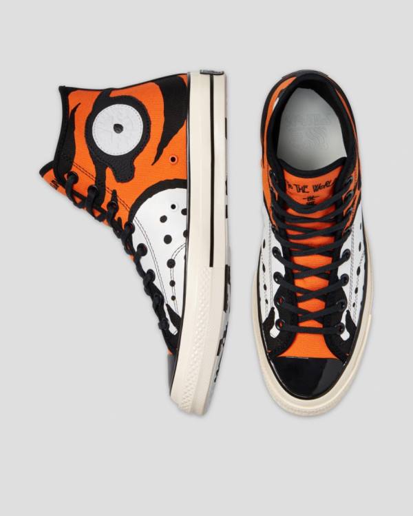 Tenis Cano Alto Converse Soulgoods Chuck 70 Laranja Branco | CV-203MPE