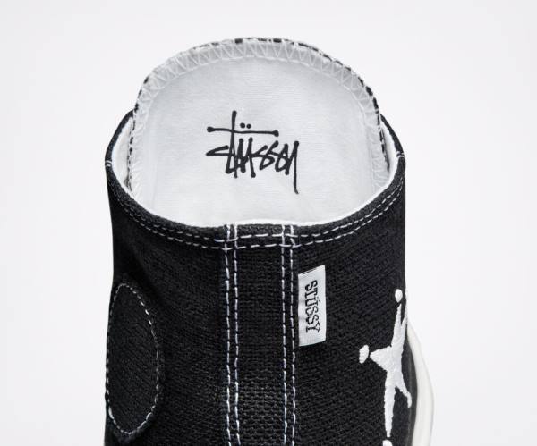 Tenis Cano Alto Converse Stussy Chuck 70 Pretas Branco | CV-014HDR