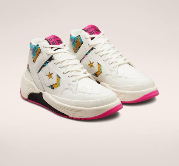 Tenis Cano Alto Converse Weapon CX '90s Marbled Branco Rosa Pretas | CV-410ZWS