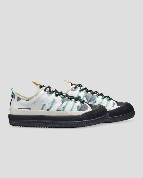 Tenis Cano Baixo Converse Brain Dead Bosey MC Branco Cinzentas | CV-486XLB