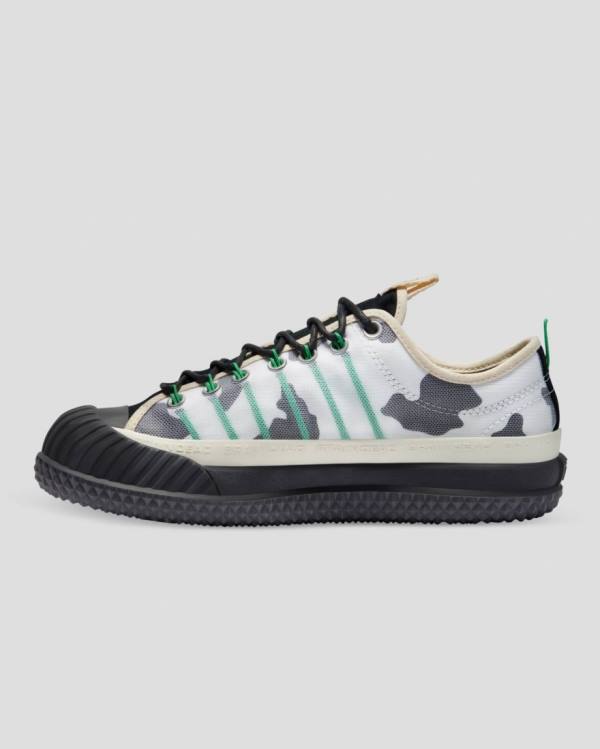 Tenis Cano Baixo Converse Brain Dead Bosey MC Branco Cinzentas | CV-486XLB