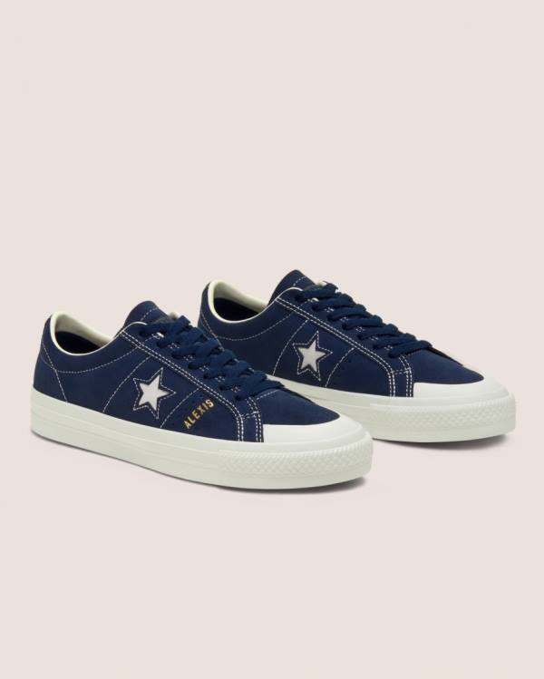 Tenis Cano Baixo Converse CONS Alexis Sablone One Star Pro Camurça Azuis | CV-713XAE