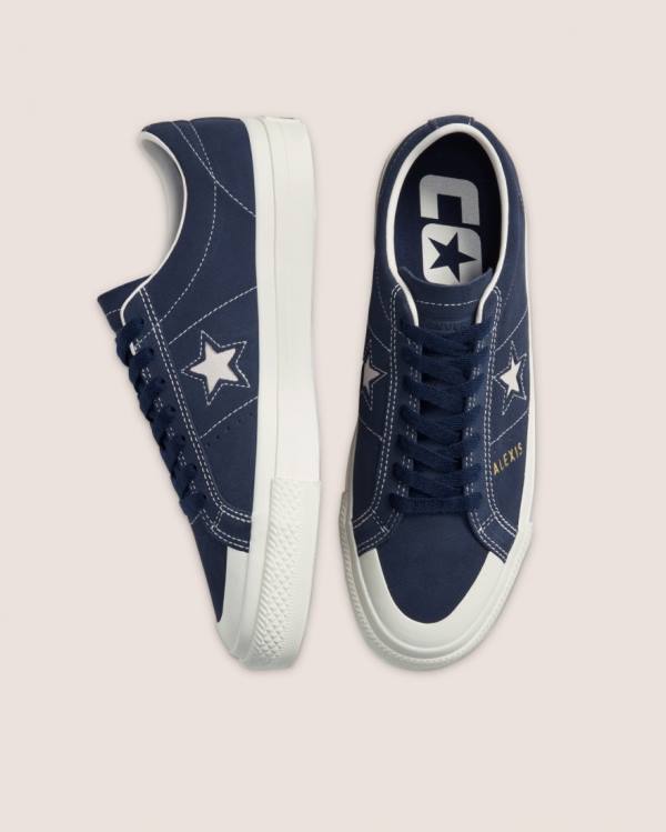 Tenis Cano Baixo Converse CONS Alexis Sablone One Star Pro Camurça Azuis | CV-713XAE