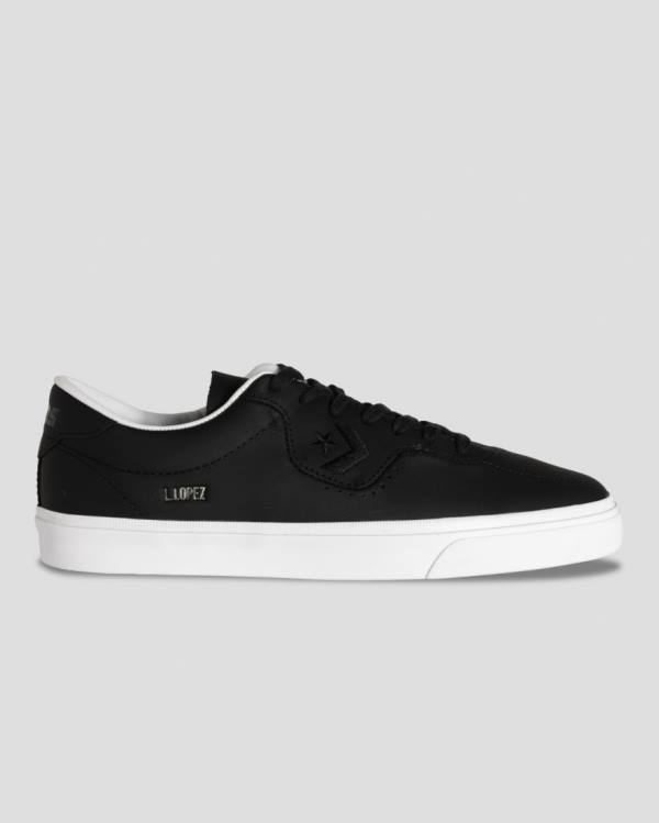 Tenis Cano Baixo Converse CONS Louie Lopez Pro Couro Pretas | CV-189UTA