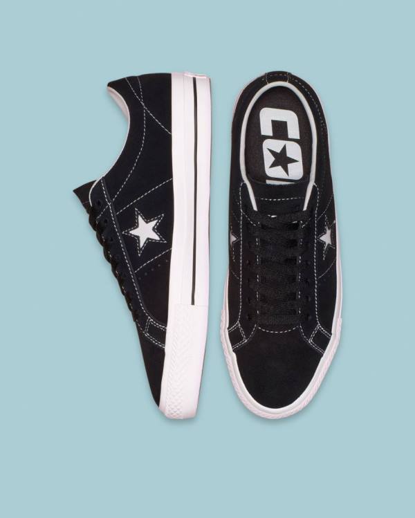 Tenis Cano Baixo Converse CONS One Star Pro Camurça Pretas | CV-245HPF