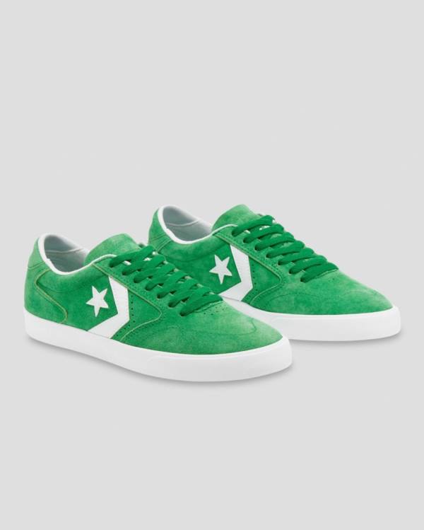 Tenis Cano Baixo Converse Checkpoint Pro Pigskin Camurça Verdes | CV-904ZEY