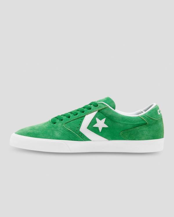 Tenis Cano Baixo Converse Checkpoint Pro Pigskin Camurça Verdes | CV-904ZEY