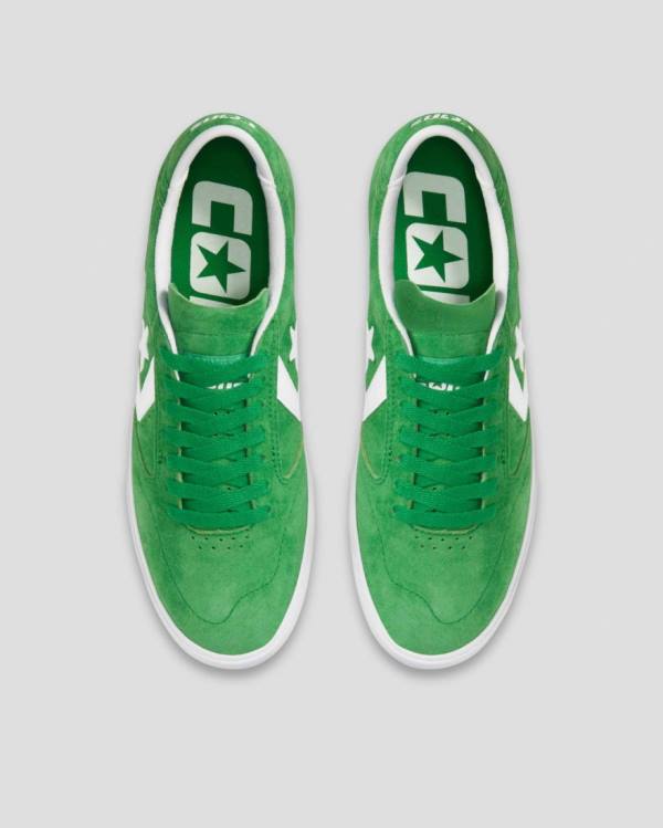 Tenis Cano Baixo Converse Checkpoint Pro Pigskin Camurça Verdes | CV-904ZEY