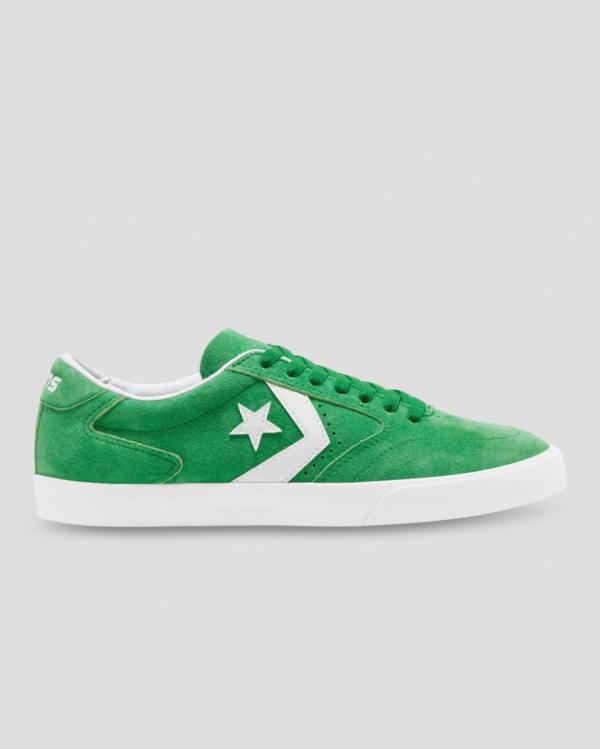 Tenis Cano Baixo Converse Checkpoint Pro Pigskin Camurça Verdes | CV-904ZEY