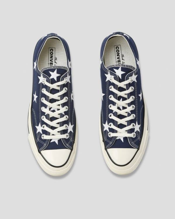 Tenis Cano Baixo Converse Chuck 70 Archive Print Azuis | CV-073ACT