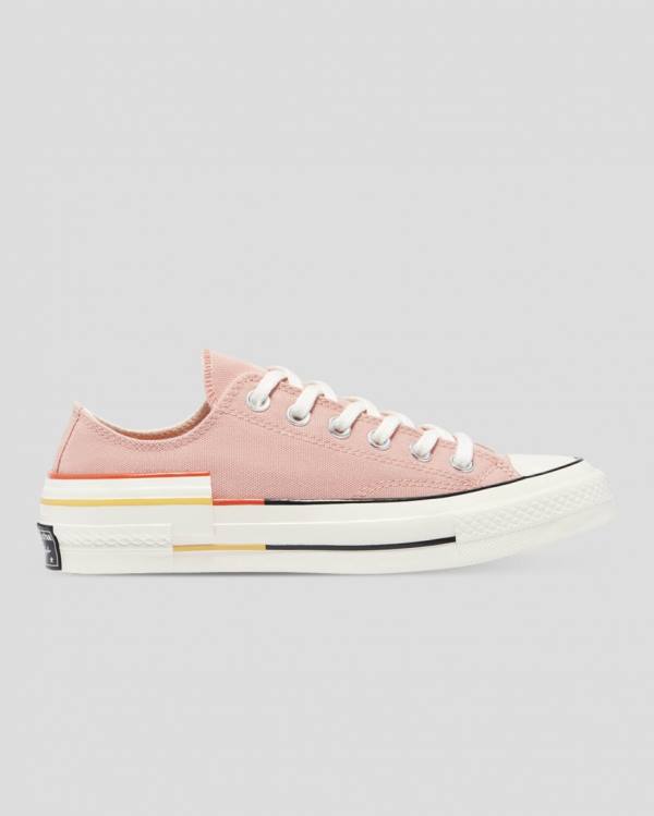 Tenis Cano Baixo Converse Chuck 70 Colour Block Rosa | CV-128DFK