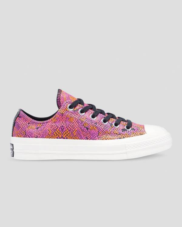 Tenis Cano Baixo Converse Chuck 70 Couro Printed Rosa Laranja | CV-089YLW