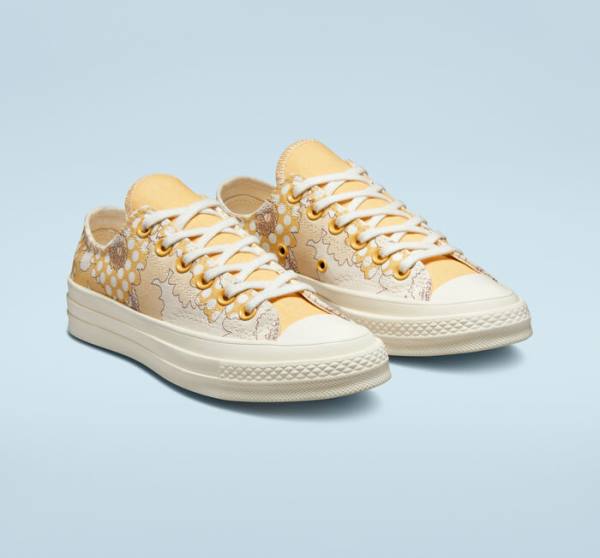 Tenis Cano Baixo Converse Chuck 70 Crafted Florals Manga Pretas | CV-193HRU