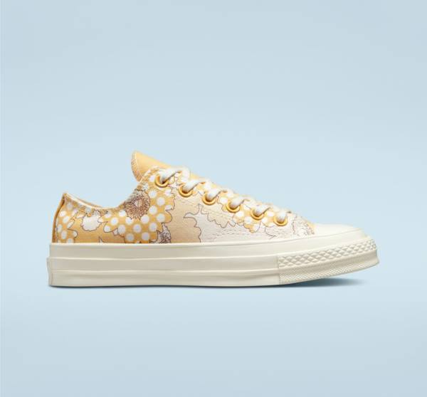 Tenis Cano Baixo Converse Chuck 70 Crafted Florals Manga Pretas | CV-193HRU