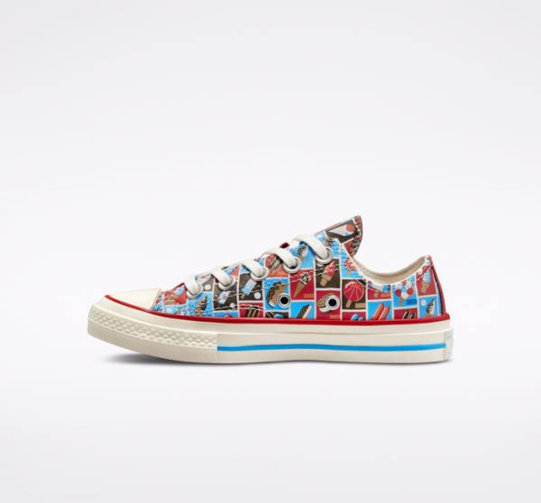 Tenis Cano Baixo Converse Chuck 70 Frozen Treats Vermelhas Azuis | CV-271HLX