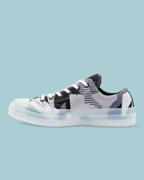 Tenis Cano Baixo Converse Chuck 70 Knit Print Pretas | CV-293PNJ