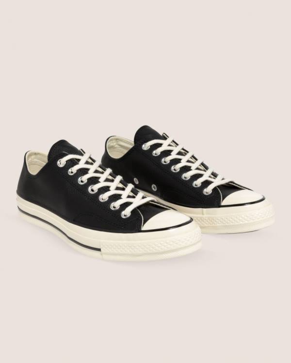 Tenis Cano Baixo Converse Chuck 70 Seasonal Couro Pretas | CV-923BIT