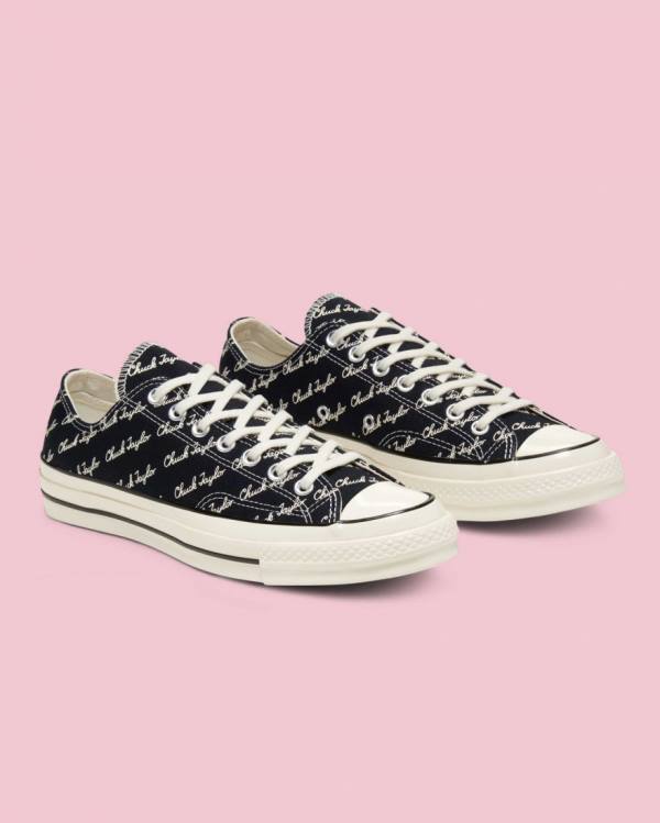 Tenis Cano Baixo Converse Chuck 70 Signature Pretas | CV-145IEP