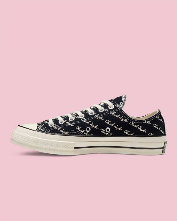 Tenis Cano Baixo Converse Chuck 70 Signature Pretas | CV-145IEP