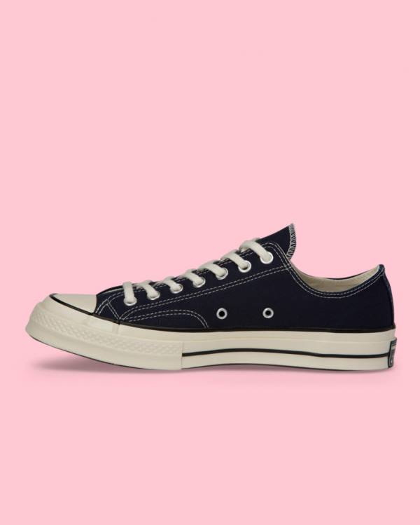 Tenis Cano Baixo Converse Chuck 70 Vintage Lona Pretas | CV-835RKJ