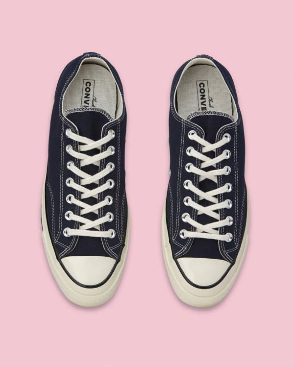 Tenis Cano Baixo Converse Chuck 70 Vintage Lona Pretas | CV-835RKJ