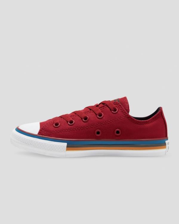 Tenis Cano Baixo Converse Chuck Taylor All Star Multi Stripe Vermelhas | CV-056MWR